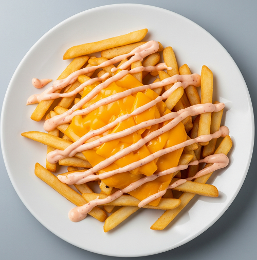 Cheese Sauce On Fries 