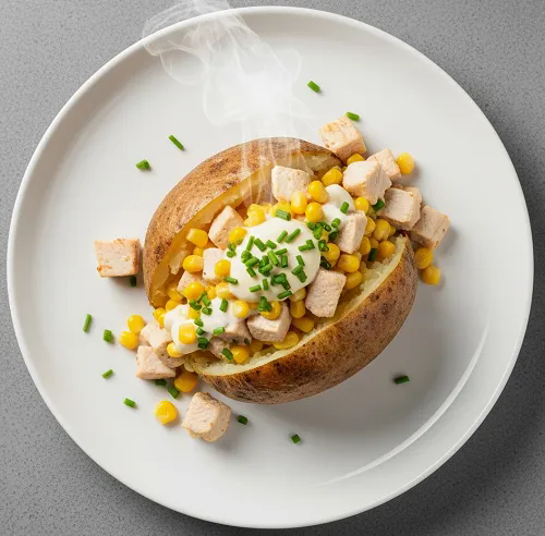 Baked Potato With Chicken & Sweetcorn Mayo 