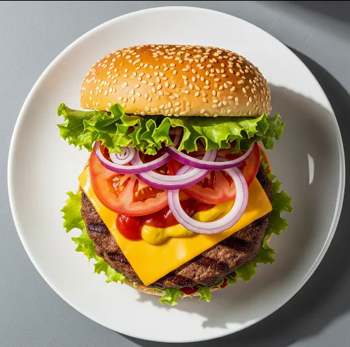 Classic Gourmet Cheeseburger 
